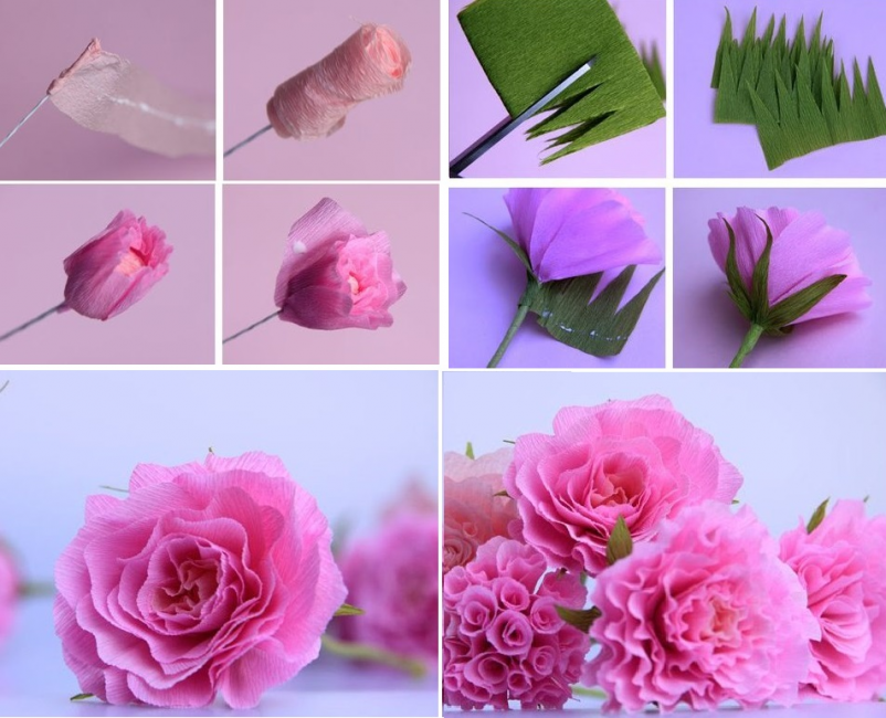 O processo de fazer lindas rosas faça você mesmo