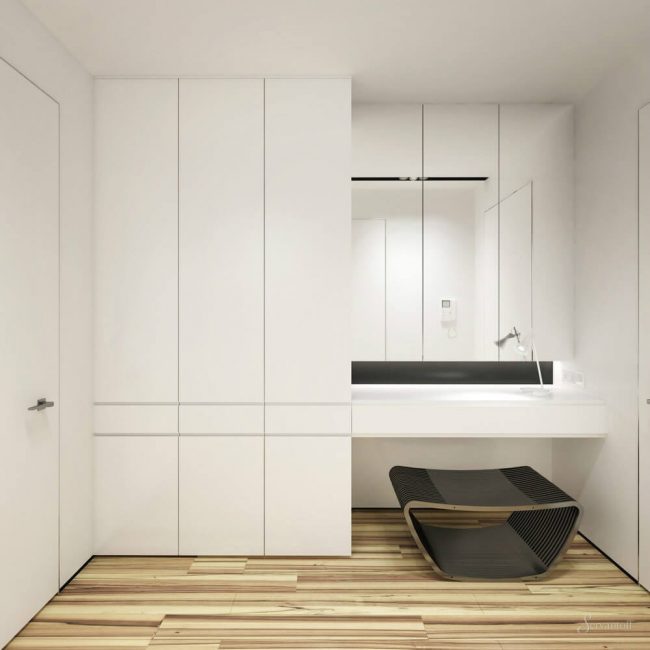 Concentre-se em um detalhe no estilo do minimalismo.