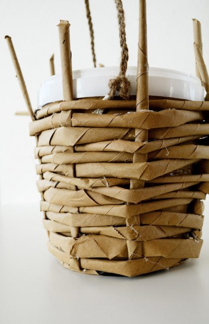 Decoração de vaso de flores DIY