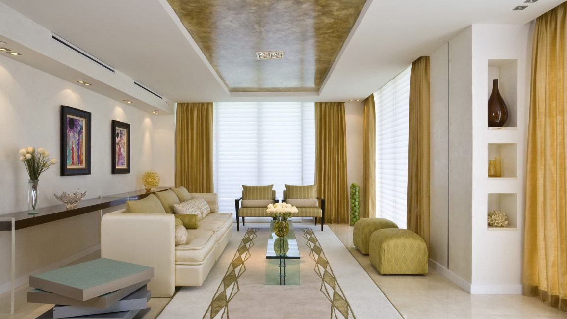 Drywall fosco com inserção brilhante