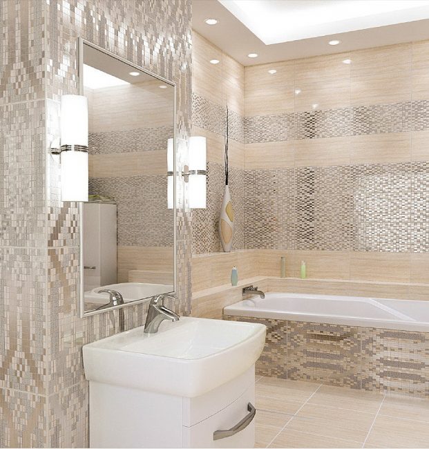 Tonalidade bege elegante na decoração da parede