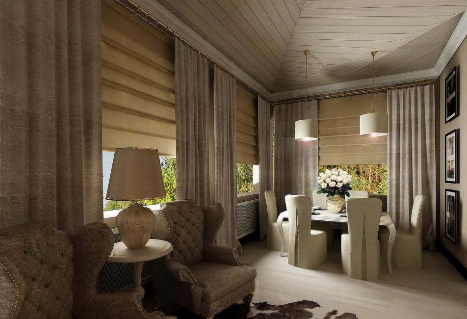 Cortinas romanas + vertical regular