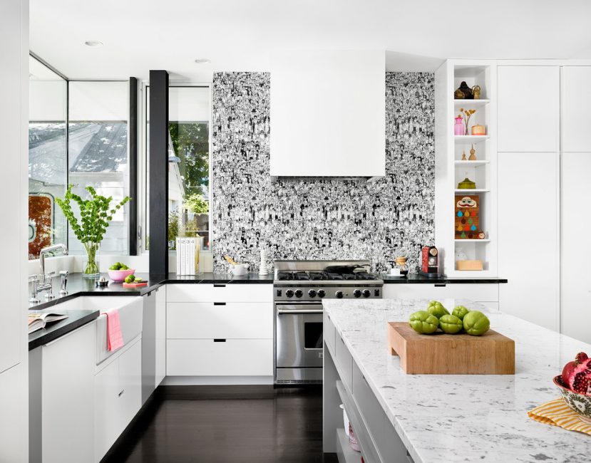 Imagem estéreo como um complemento para o interior da cozinha