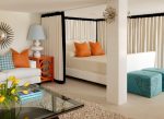 Zoneamento da sala de estar e quarto na mesma sala (235+ Design Photos): use o espaço com benefício e conveniência