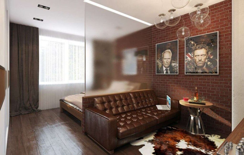 Uma excelente solução para dividir a sala pode ser uma partição