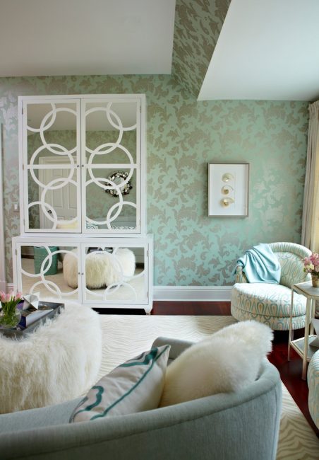 Uma interessante combinação de cores e decoração