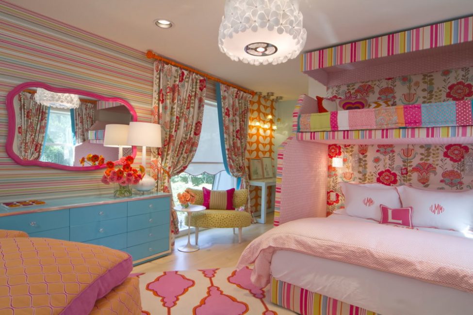 O sonho rosa de qualquer garota é uma linda sala