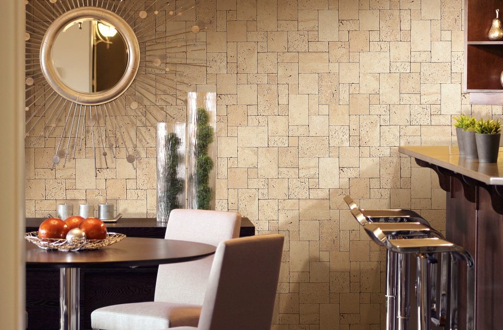 Papel de parede não tecido fácil de colar na parede