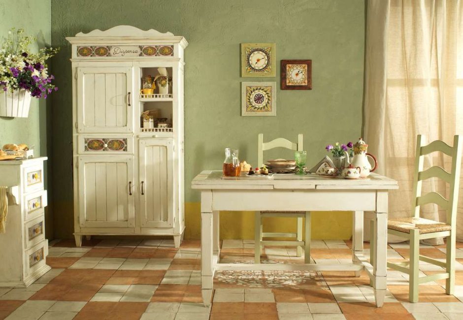 Provence relaxante na cozinha