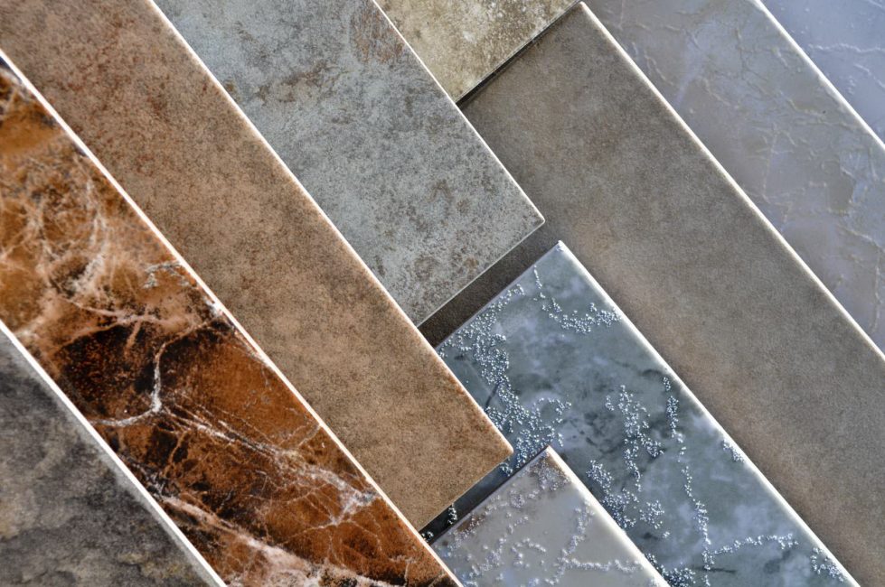 Variedade de cores de material