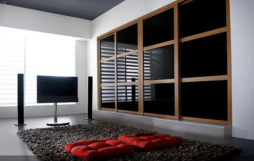 Guarda-roupa preto de luxo para design rico