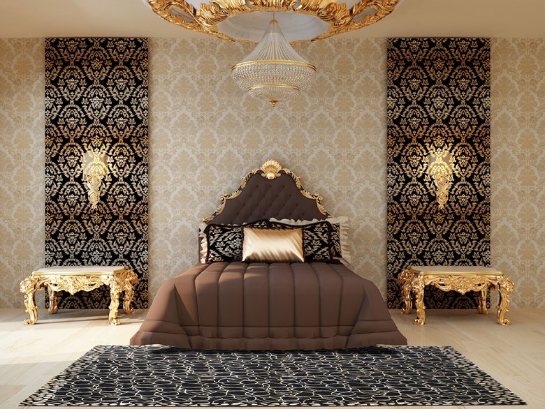 Quarto com papel de parede de duas cores 210+ Foto: Idéias de design que não deixarão ninguém indiferente