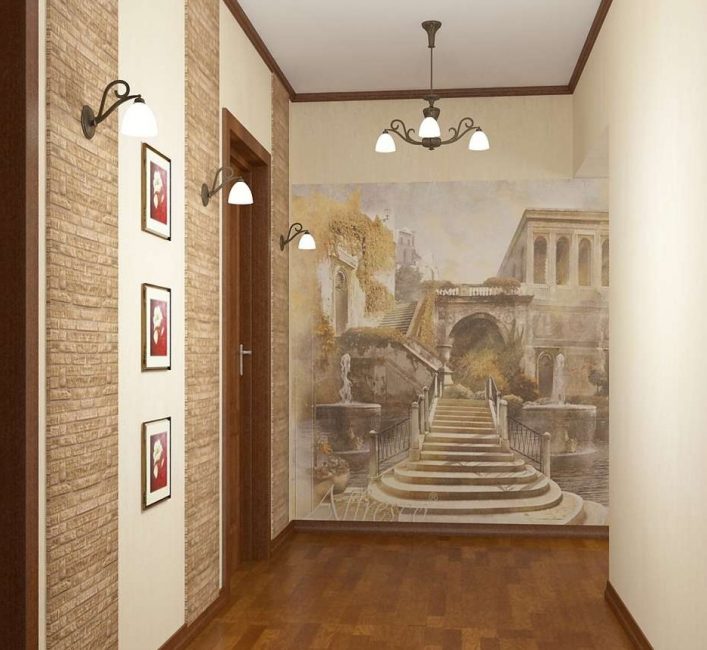Photowall-paper com pintura em um salão
