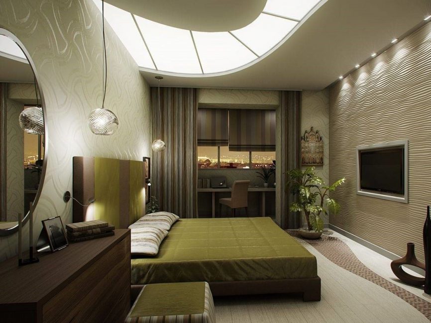 Quarto com espaço de trabalho