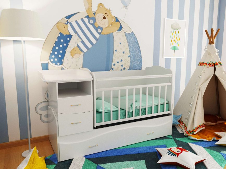 Cama transformadora, cuja profundidade é muito fácil de ajustar