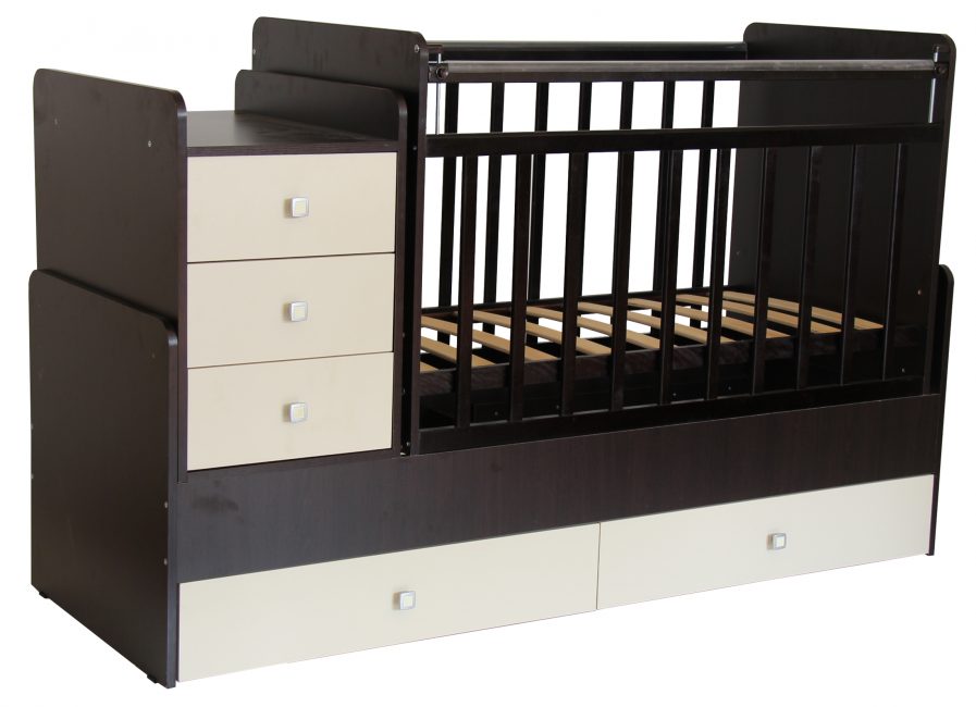 Uma cama com uma cômoda será um ótimo lugar para guardar coisas.