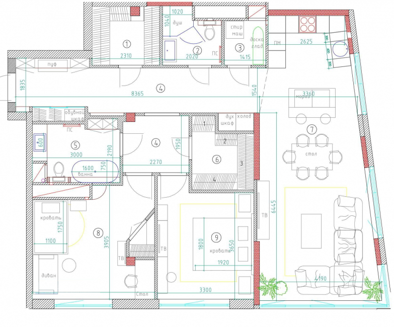 Melhor planejamento de um apartamento de 3 quartos em casas de painel: 160 + Foto do espaço considerado