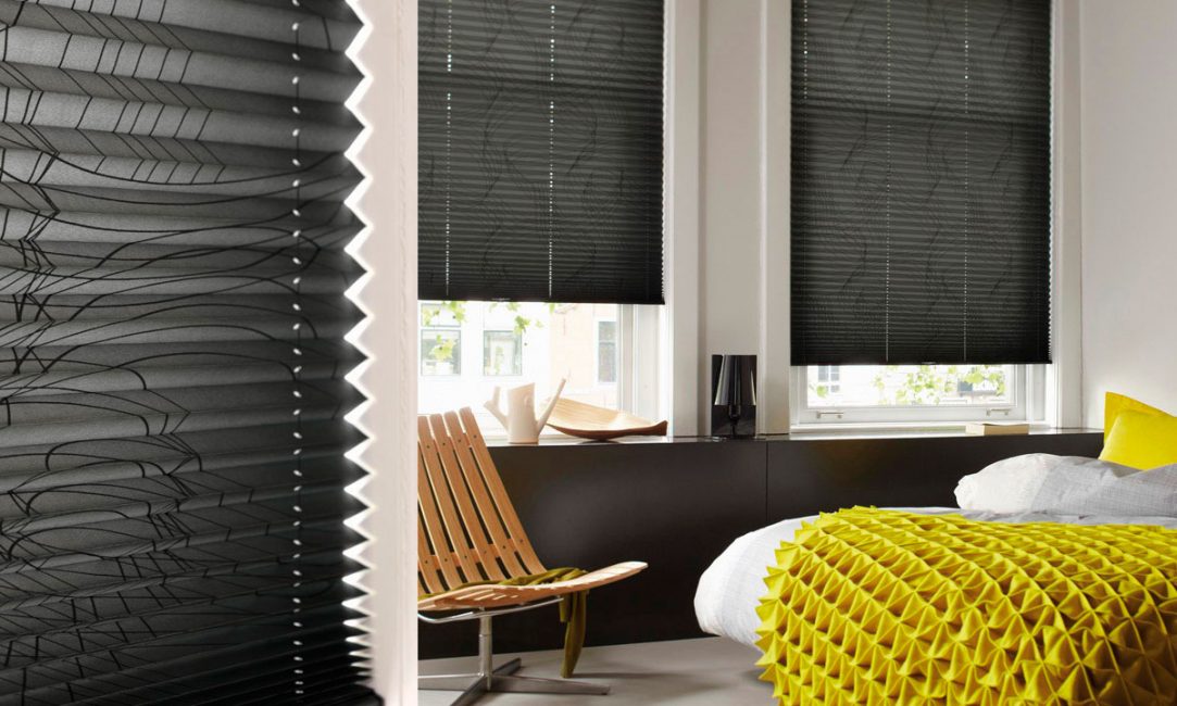 Design de cortina plissada