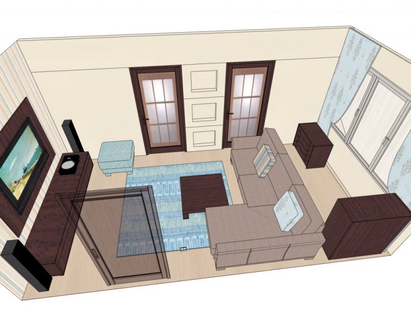 Layout da sala para móveis