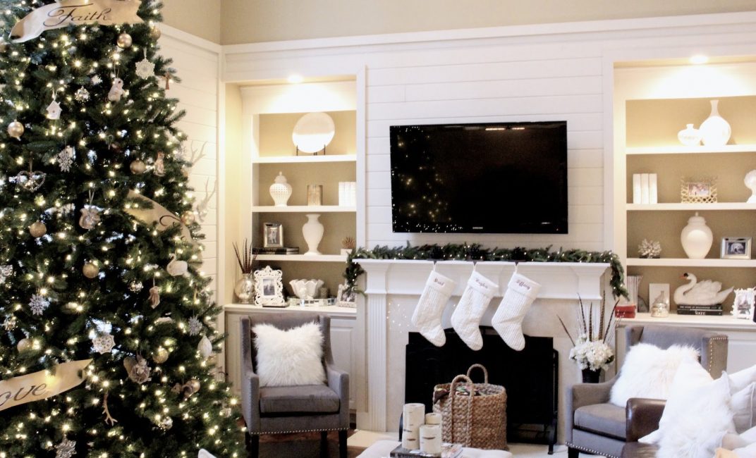 Decore a lareira com feltros festivos