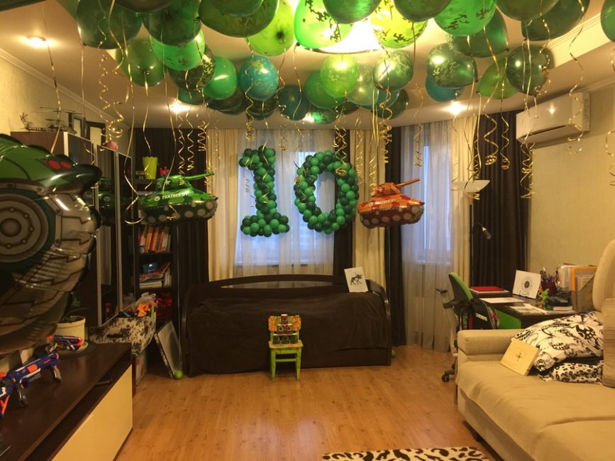 Opção de design de quarto para um menino