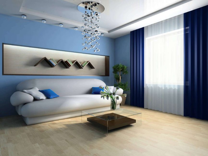 Cor azul contraste