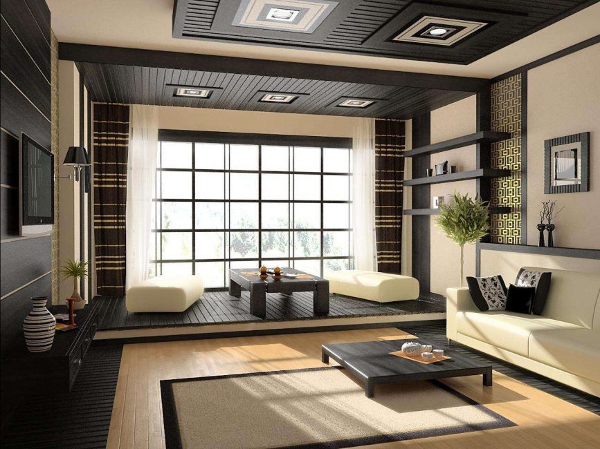 Sala de estar estilo oriental