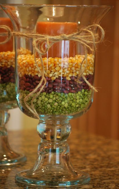 Decorações brilhantes de cereais comuns