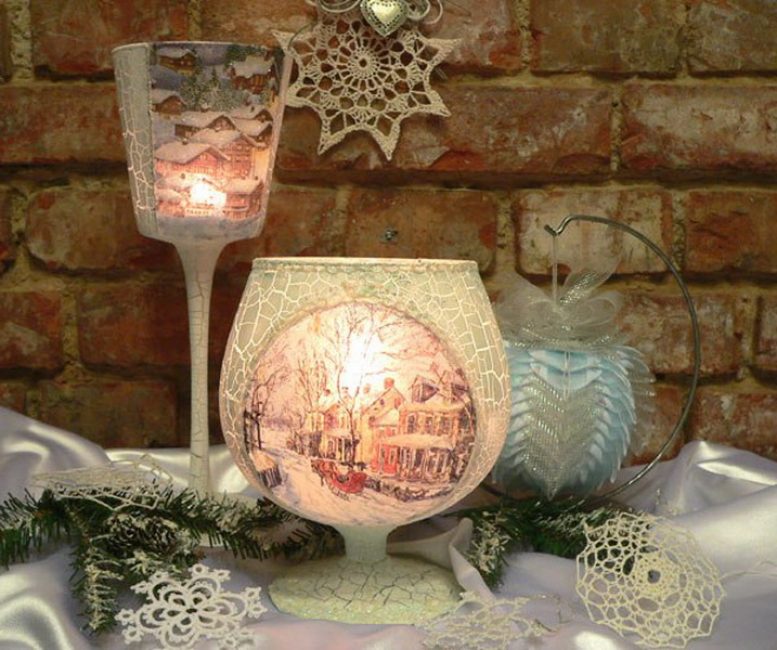 Castiçais Decoupage