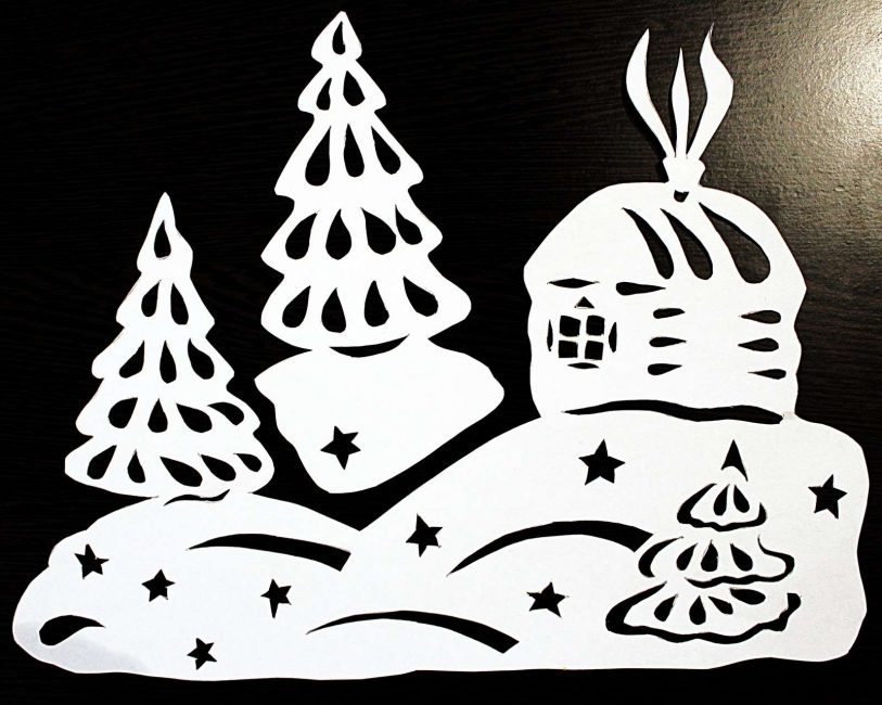 Stencils pode decorar qualquer janela antes do Ano Novo