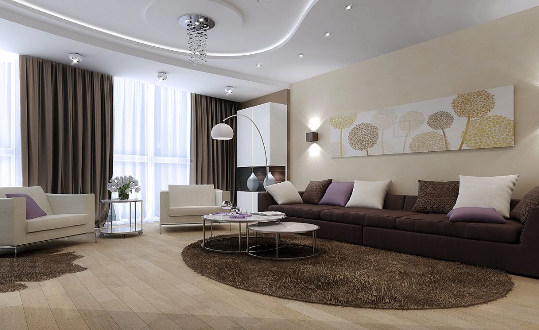 Opção para sala de estar de design de interiores