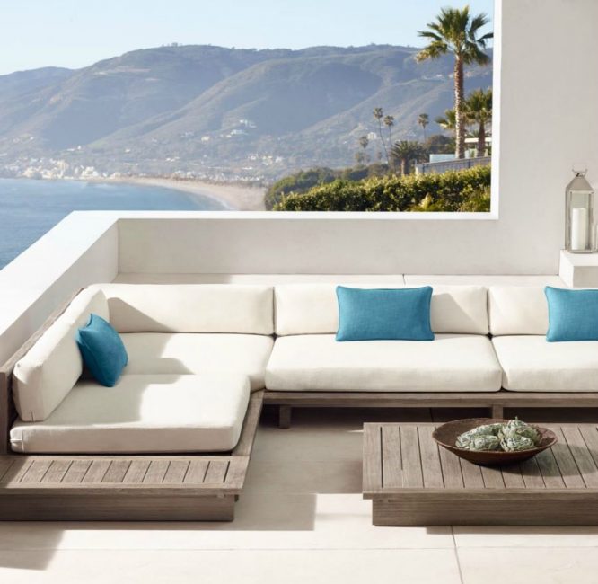 Belo terraço de estilo mediterrânico