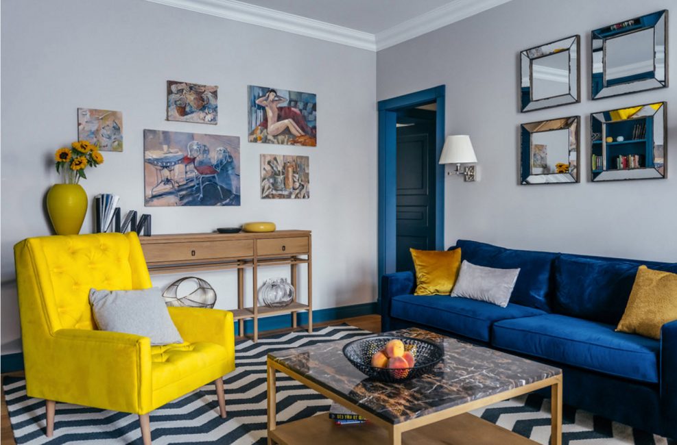 Amarelo perfeitamente diluir o interior frio