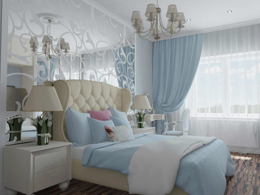 Quarto em estilo clássico moderno