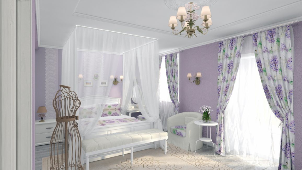 Roxo frio em estilo provençal