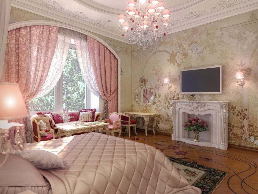 Decoração de parede com um padrão complexo