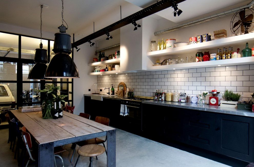 Para a área da cozinha, muitas vezes tirar o canto da sala de estar