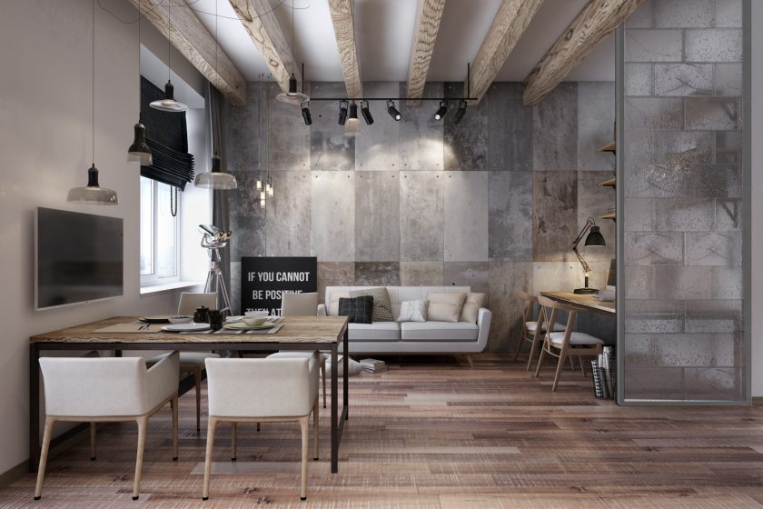 Brilho das cores e simplicidade do Interior: Design no estilo do Loft (170+ fotos)