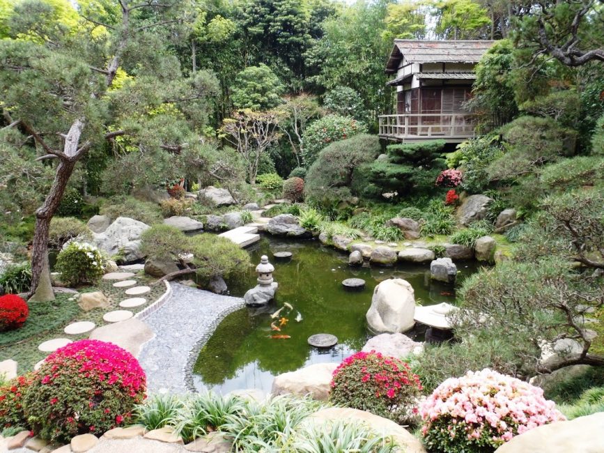 Design de paisagem no estilo do Japão