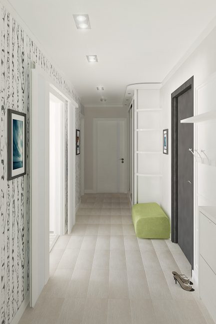 Piso branco acrescenta altura ao quarto baixo