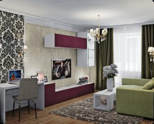 Layout de apartamentos de 2 (dois quartos): 215+ Fotos das formas aprimoradas de reencarnação do Design