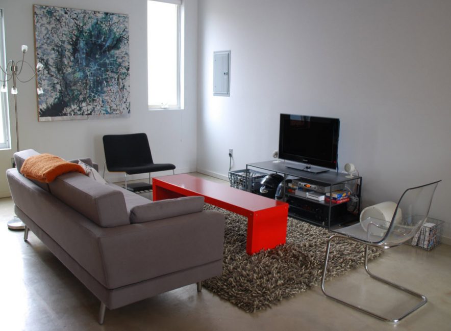 Estilo minimalista na sala de estar