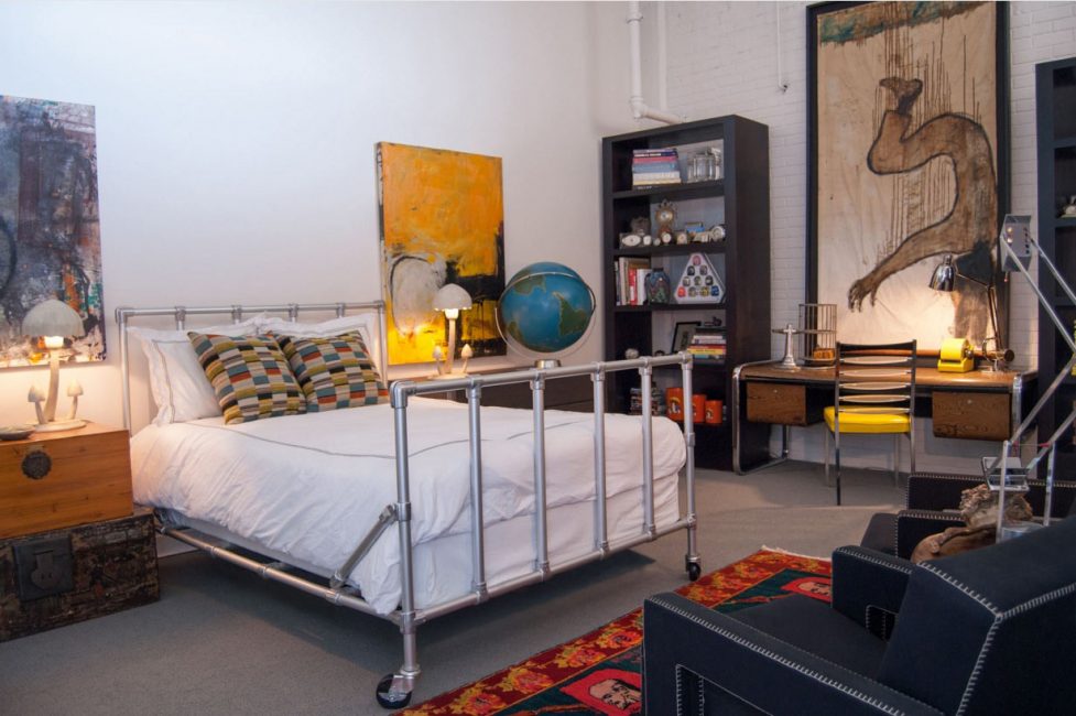 Quarto em estilo loft