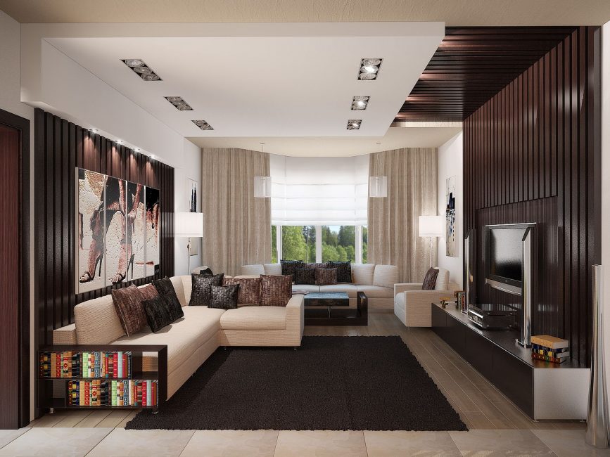 Em combinação com cortinas comuns