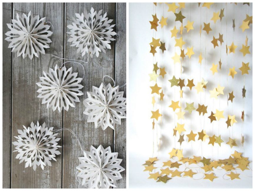 Decoração de papel de ano novo