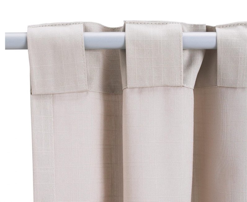 Cortinas Bege com Velcro Loops