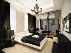 Quarto de design em estilo moderno (125 + fotos) - Cortinas brancas / papel de parede / guarda-roupa. Como não exagerar com uma escolha?