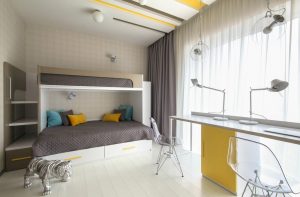 Projeto do quarto das crianças para dois e três filhos de diferentes sexos - 240+ (Foto) Idéias para o zoneamento interior