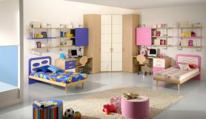 Projeto do quarto das crianças para dois e três filhos de diferentes sexos - 240+ (Foto) Idéias para o zoneamento interior