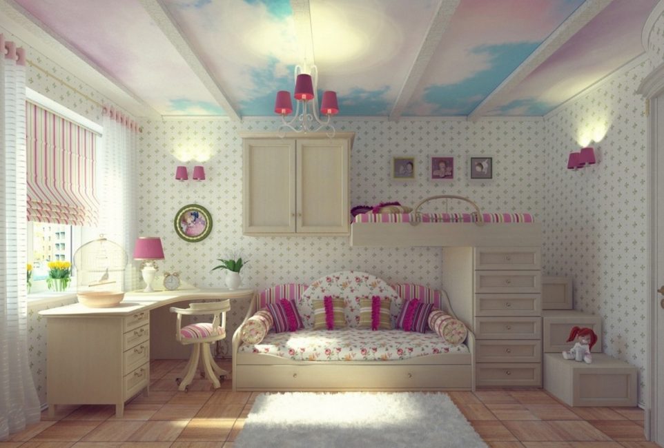 Opção com um espaçoso guarda-roupa para cama